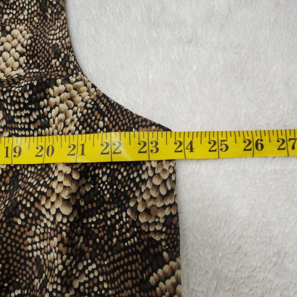 •Vintage MPH Collection Dress Women's Size 2X 90s Animal Print Midi Length Shift - Picture 9 of 10